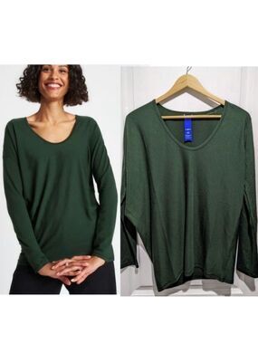 NEW Kit and Ace | Merino Wave Long Sleeve Tee in Forest Green
